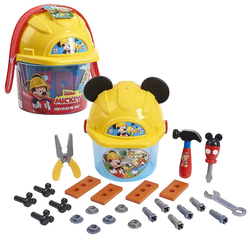Offres 🔔 Giochi Preziosi Mickey Seau À Outils Avec Casque De Chantier 25 Pièces - Mickey&Minnie 🎁 – Image 2
