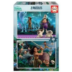 Remise 😉 Puzzles 2 x 100 pièces: Disney: Raya Et Le Dernier Dragon - Educa 💯