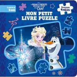 De gros ⌛ REINE DES NEIGES - Mon Petit Livre Puzzle - 5 puzzles 9 pièces - Joyeuses fêtes avec Olaf - Disney (Jeunesse) 🥰