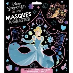Bon marché 🥰 DISNEY PRINCESSES - Les Ateliers Disney - Masques à gratter (Jeunesse) ⌛