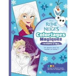 Vente flash 🛒 LA REINE DES NEIGES - Coloriages Magiques - Trompe-l'oeil - Disney (Jeunesse) 💯