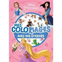 Sortie 😉 DISNEY PRINCESSES - Mes Coloriages avec Stickers (Jeunesse) ✨