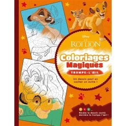 Meilleure vente 😉 LE ROI LION - Coloriages Magiques - Trompe-l'oeil - Disney - Trompe l'oeil (Jeunesse) 🌟
