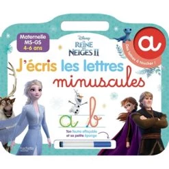 Sortie 🔥 DISNEY REINE DES NEIGES 2 - Ardoise J'écris les lettres minuscules (4-6 ans) (Cartonné) ✔️