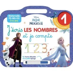 Tout neuf 👏 DISNEY REINE DES NEIGES 2 - Ardoise J'écris les nombres et je compte (3-6 ans) (Cartonné) 🥰