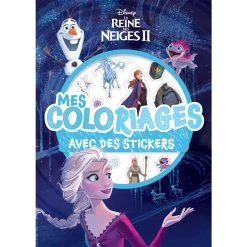 Nouveau 🧨 LA REINE DES NEIGES 2 - Mes coloriages avec stickers - DISNEY (Jeunesse) 🎁