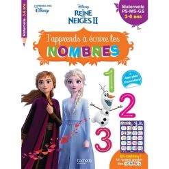 Coupon 🔔 Disney - Reine des Neiges 2 - J'apprends à écrire les nombres PS - MS - GS (3-6 ans) (Broché) 😍