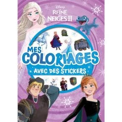 Promo 👏 LA REINE DES NEIGES 2 - Mes coloriages avec stickers - Disney (Jeunesse) 🔥