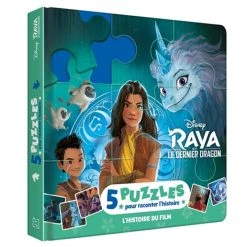 De gros 🎉 RAYA ET LE DERNIER DRAGON - Mon Petit Livre Puzzle - 5 Puzzles 9 Pièces - Disney (Cartonné) 😉