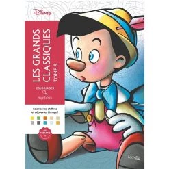 Grosses soldes 👏 Coloriages mystères Les Grands classiques Disney Tome 8 - Coloriez les chiffres et découvrez l'image ! (Broché) ⌛