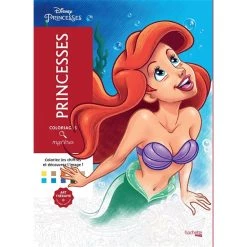 Acheter 🥰 Coloriages mystères Disney Princesses - Coloriez les chiffres et découvrez l'image (Broché) 🛒
