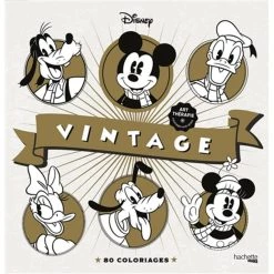 Coupon 😉 Les coloriages Disney Vintage - 80 coloriages (Relié) 💯