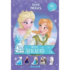 Sortie 🔔 Disney La Reine des Neiges Super stickers (Fond mauve) (Jeunesse) ✔️