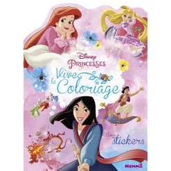 Tout neuf 😉 Disney Princesses - Vive le coloriage avec stickers (Mulan, Ariel et Raiponce) (Jeunesse) 🎁