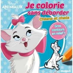 Promo 🧨 Disney Animaux Je colorie sans déborder - Chiens et chats (Jeunesse) ⌛