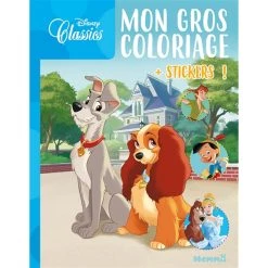 Tout neuf 🎉 Disney Classics - Mon gros coloriage + stickers ! (La Belle et le Clochard) (Jeunesse) ⭐