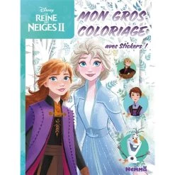 Meilleure vente ✔️ La reine des neiges II : mon gros coloriage + stickers ! : fond forêt (Jeunesse) 🌟